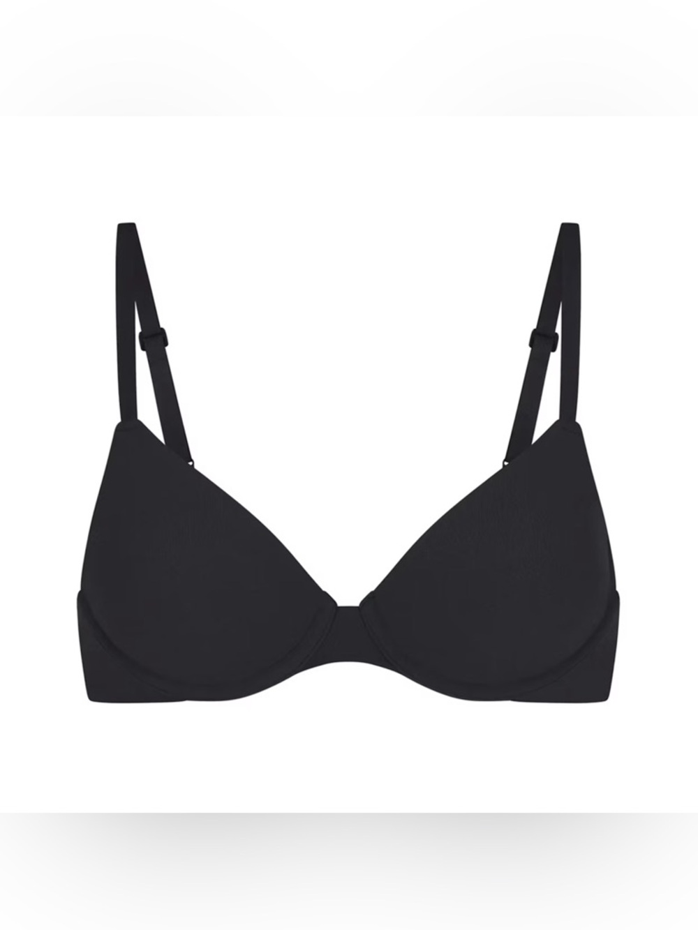 NEW SKIMS Fits Everybody T-shirt Bra‎ Black Onyx Underwire Lightly Lined - Picture 1 of 10